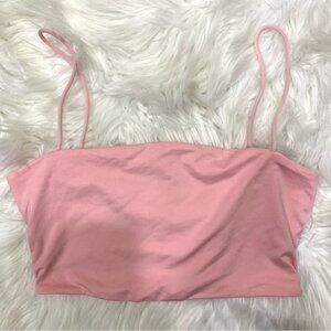 3/$15 Pink tube cropped top